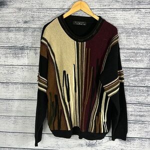 Vintage Protege Long Sleeve Crew Neck Cosby Coogi Biggie Style Brown Sweater XXL